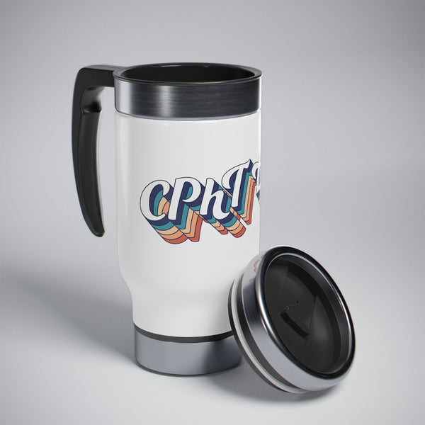 CPhT Life  - V3 Travel Mug with Handle, 14oz