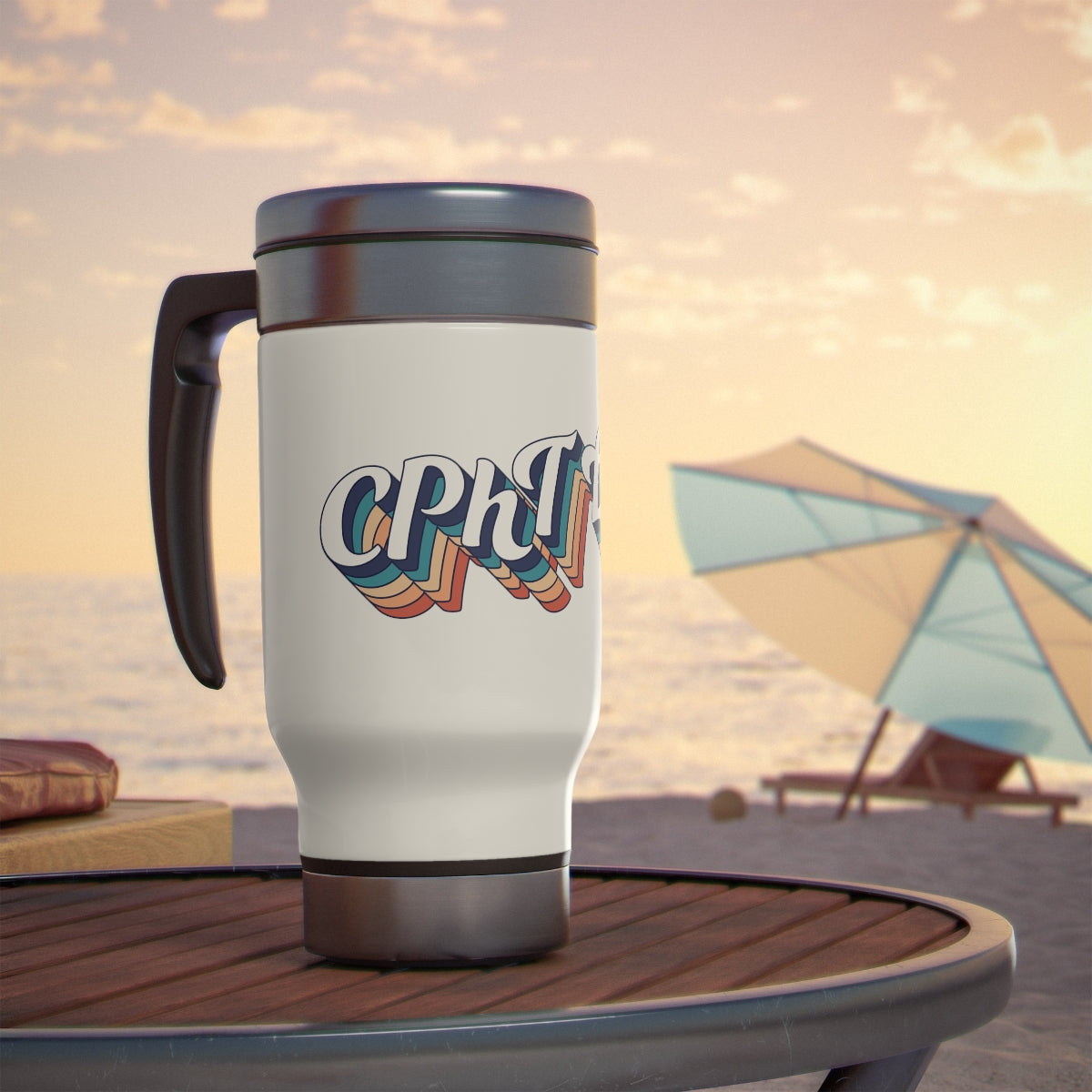 CPhT Life  - V3 Travel Mug with Handle, 14oz