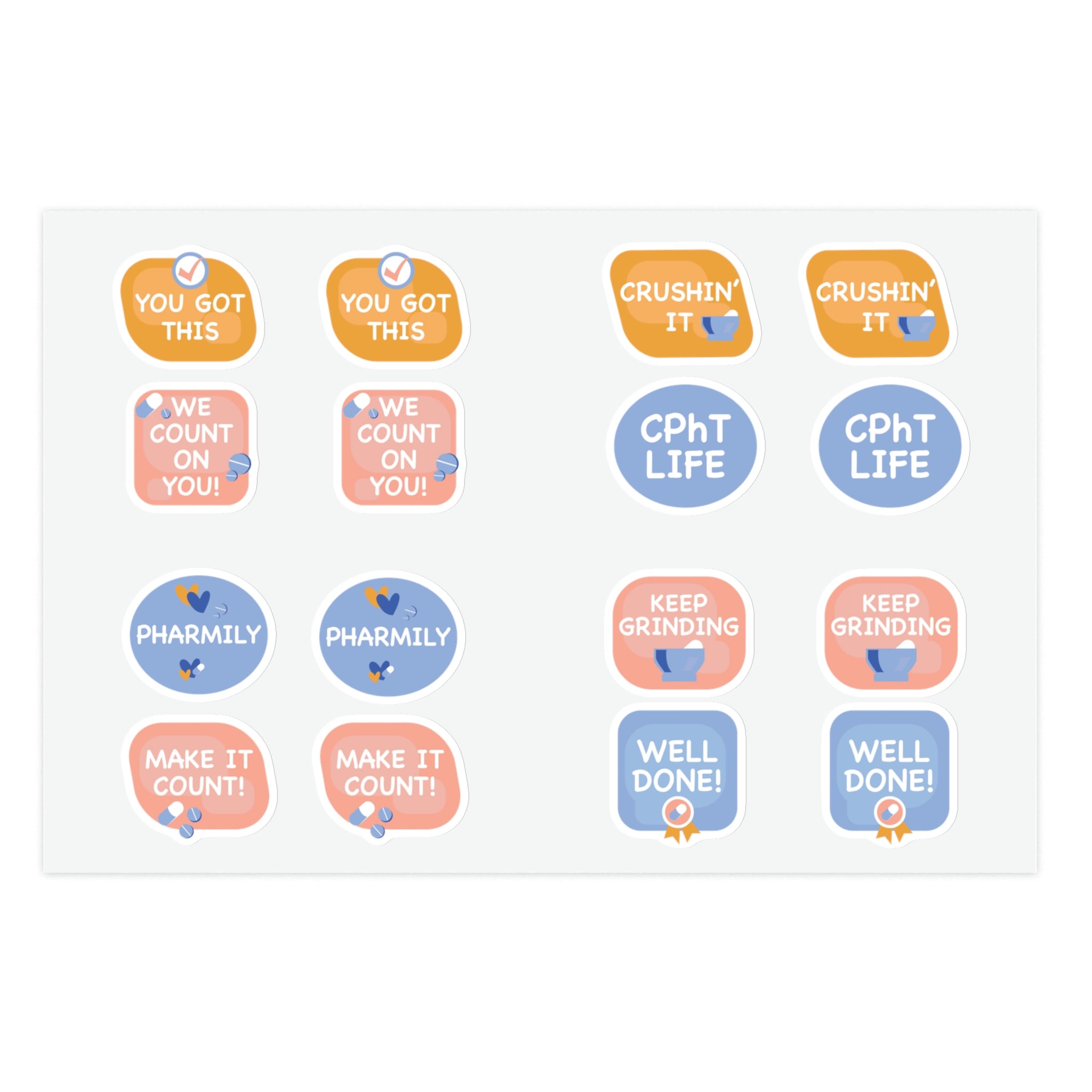 Motivational CPhT - Sticker Sheet Pack 1