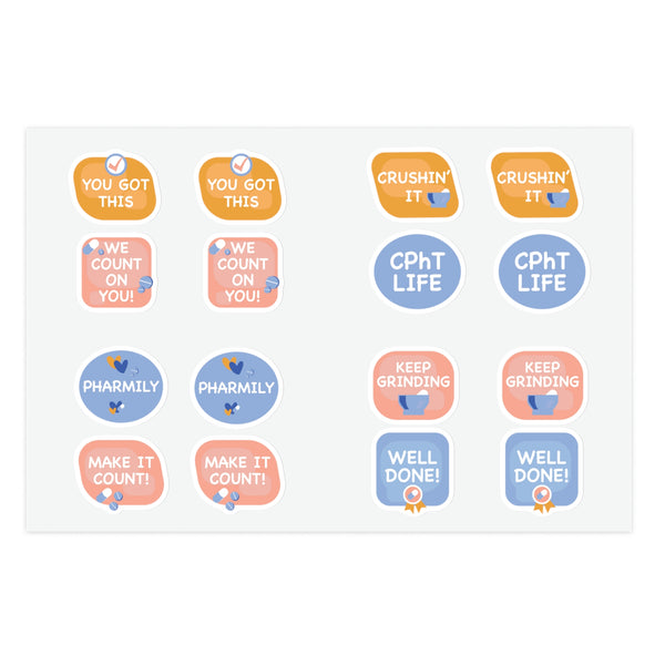 Motivational CPhT - Sticker Sheet Pack 1