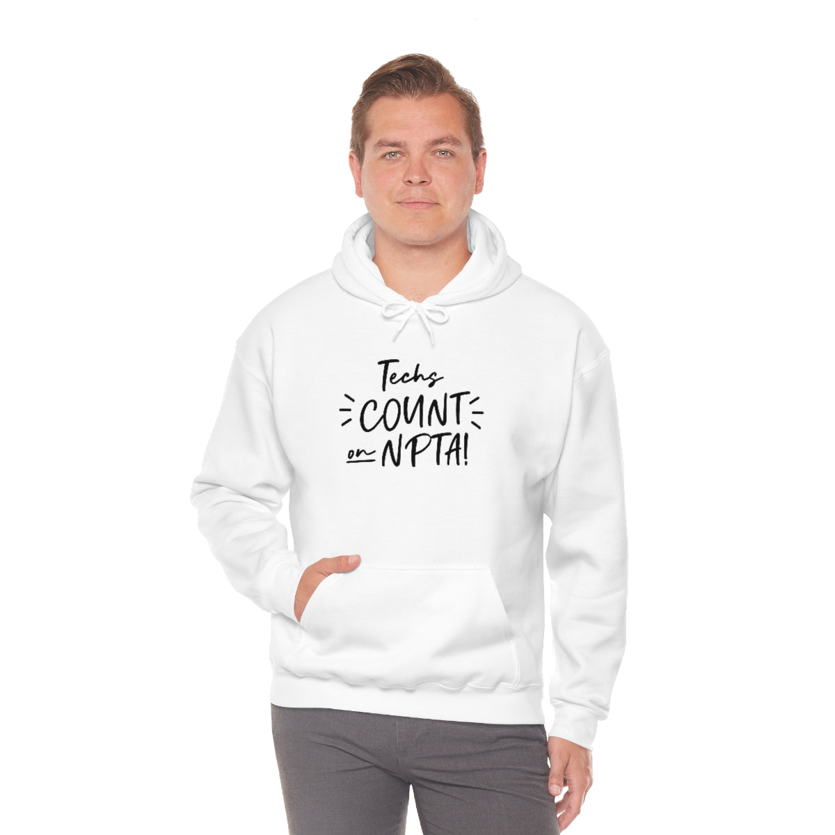 Techs Count on NPTA Hooded Sweatshirt