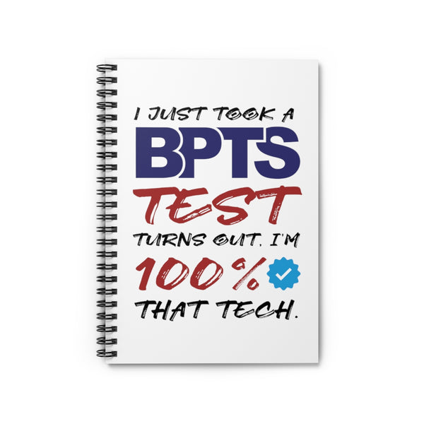 BPTS 100% That Tech Spiral Notebook - Ruled Line