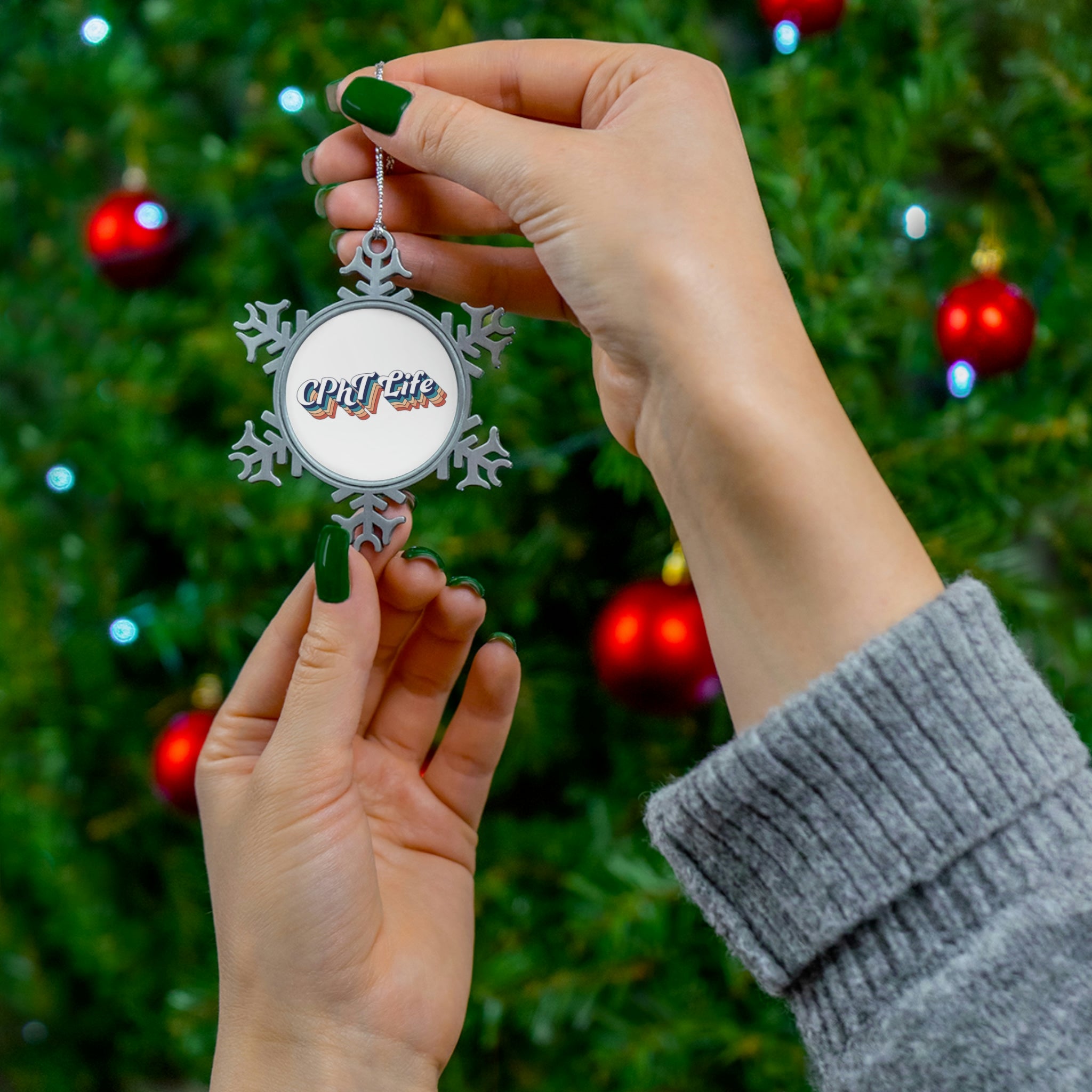 CPhT Life Pewter Snowflake Ornament