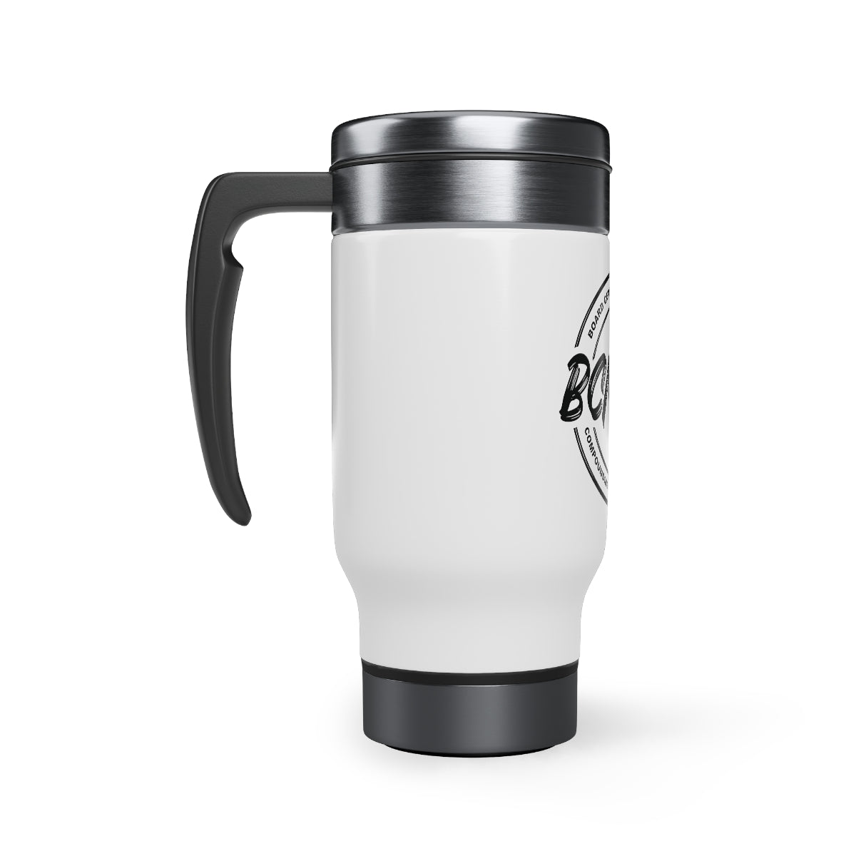 Board Certified Nonsterile Compounding Pharmacy Technician - V2 Travel Mug with Handle, 14oz