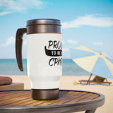 Proud To Be A CPhT - V2 Travel Mug with Handle, 14oz