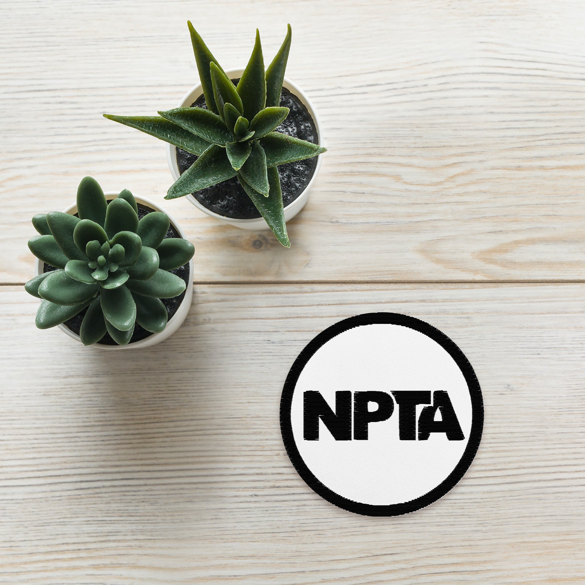 NPTA Embroidered Patch - White